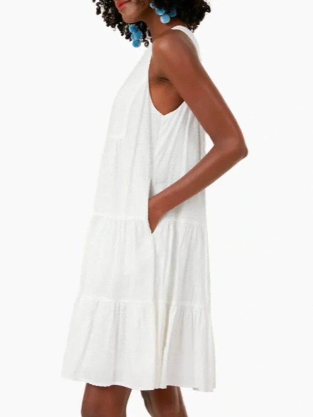 Tuckernuck Pomander Place | Kenzo Sleeveless Dress in White Swiss Dot - Picture 2 of 10